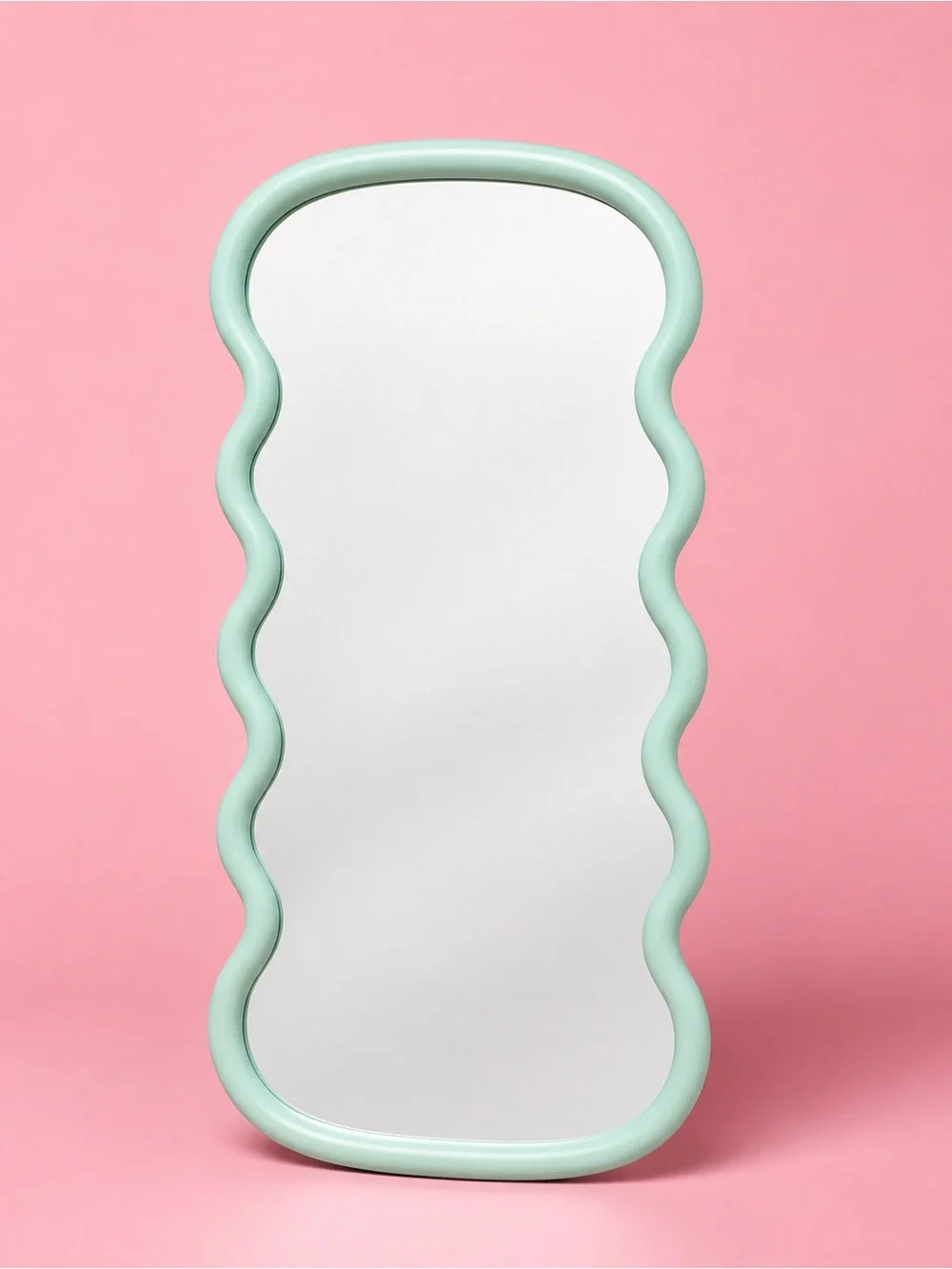 Mini Ultrafragola Style Vintage Aesthetic Wavy Mirror - Medium - Seafoam Green